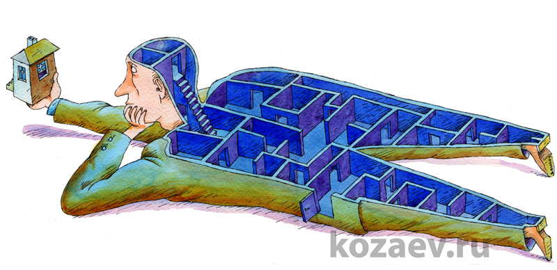 Жилое пространство Темур козаев карикатура temur kozaev cartoon caricature