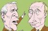 Буш и Путин Bush and Putin темур козаев карикатура temur kozaev cartoon