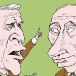 Буш и Путин Буш и Путин Bush and Putin темур козаев карикатура temur kozaev cartoon