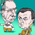 Жак Рогге президент МОК и Мутко Виталий Шаржи карикатура темур тимур козаев cartoon caricature temur kozaev Жак Рогге Мутко Виталий Jacques Rogge Vitaly Mutko