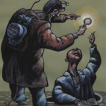 Чертова лампочка Devil's lamp Чертова лампочка темур козаев карикатура temur kozaev cartoon caricature