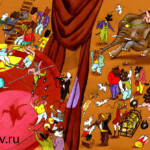 В цирке В цирке Circus карикатура темур тимур козаев cartoon caricature temur kozaev