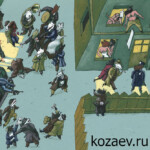 Вечером в Чикаго Из жизни собак Вечером в Чикаго карикатура темур тимур козаев cartoon caricature temur kozaev