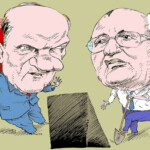 Зюганов Горбачев Шаржи карикатура темур тимур козаев cartoon caricature temur kozaev Зюганов Горбачев gorby Zyuganov