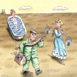 Колодец в поле Колодец в поле Темур козаев карикатура temur kozaev cartoon caricature