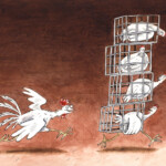 Переполох в курятнике Переполох в курятнике Темур козаев карикатура temur kozaev cartoon caricature