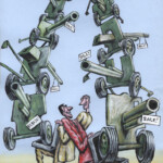 Пушки и цены Пушки и цены Темур козаев карикатура temur kozaev cartoon caricature