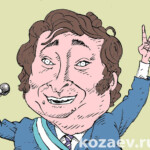 Хавьер Милей Хавьер Милей Темур козаев карикатура temur kozaev cartoon caricature