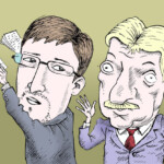 Эдвард Сноуден и Дмитрий Песков Шаржи карикатура темур тимур козаев cartoon caricature temur kozaev Edward Snowden and Dmitry Peskov Эдвард Сноуден и Дмитрий Песков