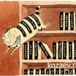 Кот ученый карикатура темур тимур козаев cartoon caricature temur kozaev